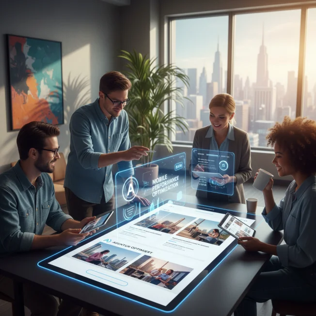 Agentur optimiert moderne mobile Website